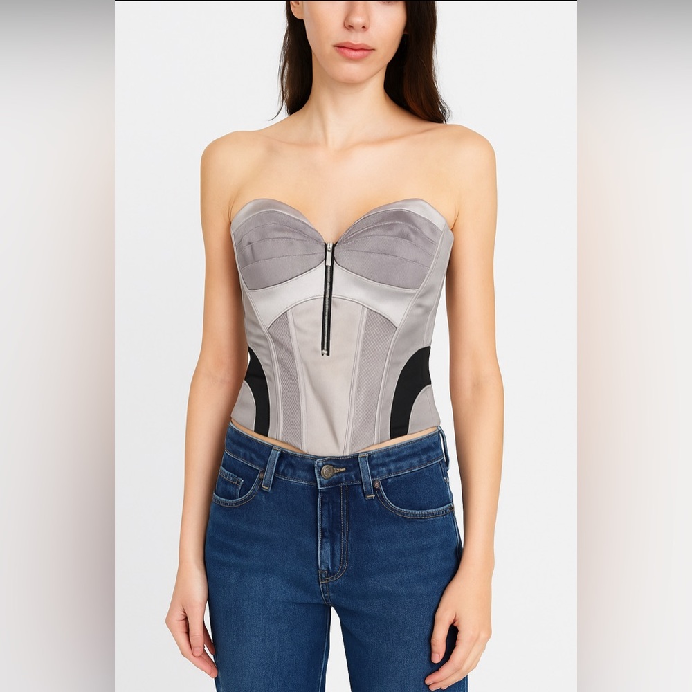 Karen Millen Metallic and Black Bodysuit